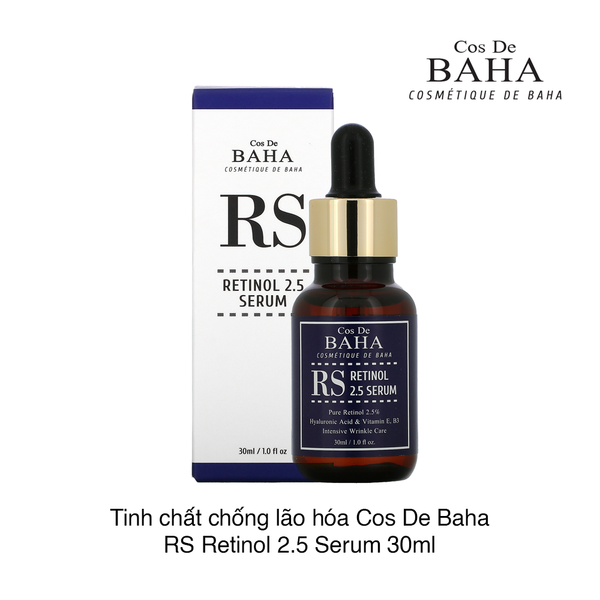 Tinh chất chống lão hóa Cos De Baha RS Retinol 2.5 Serum 30ml