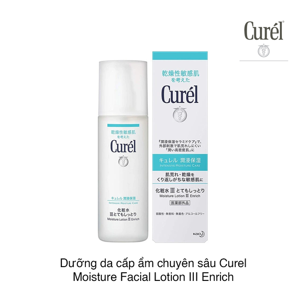 Dưỡng da cấp ẩm chuyên sâu III Curel Intensive Moisture Care Moisture Facial Lotion Enrich 150ml (Hộp)