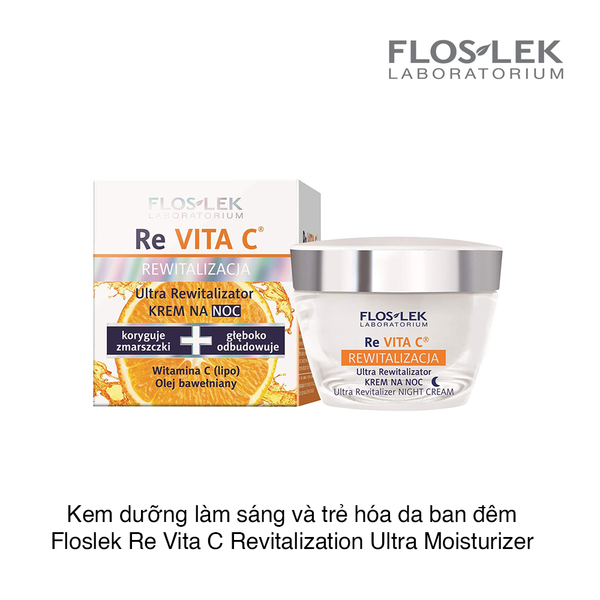 Kem dưỡng làm sáng và trẻ hóa da ban đêm Floslek Re Vita C Revitalization Ultra Moisturizer Night Cream 50ml (Hộp)