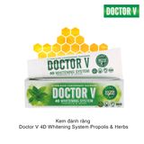 Kem đánh răng Doctor V 4D Whitening System Propolis & Herbs 85g