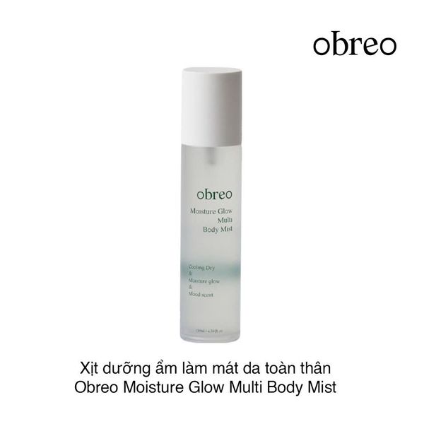 Xịt dưỡng ẩm làm mát da toàn thân Obreo Moisture Glow Multi Body Mist 130ml