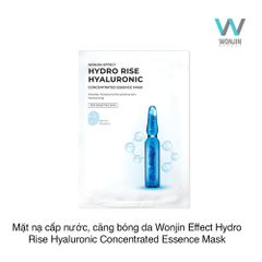 Mặt nạ cấp nước, căng bóng da Wonjin Effect Hydro Rise Hyaluronic Concentrated Essence Mask (10 miếng + tặng SRM 80ml)