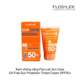 Kem chống nắng FlosLek Sun Care Oil-Free Sun Protection Tinted Cream SPF50+