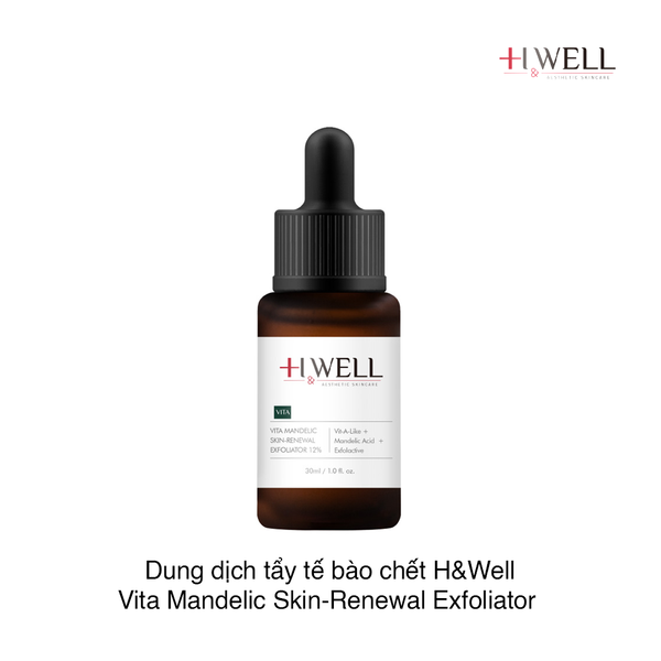 Dung dịch tẩy tế bào chết H&Well Vita Mandelic Skin-Renewal Exfoliator 12% 30ml (Hộp)