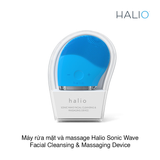 Máy rửa mặt và massage Halio Sonic Wave Facial Cleansing & Massaging Device (Xanh biển)