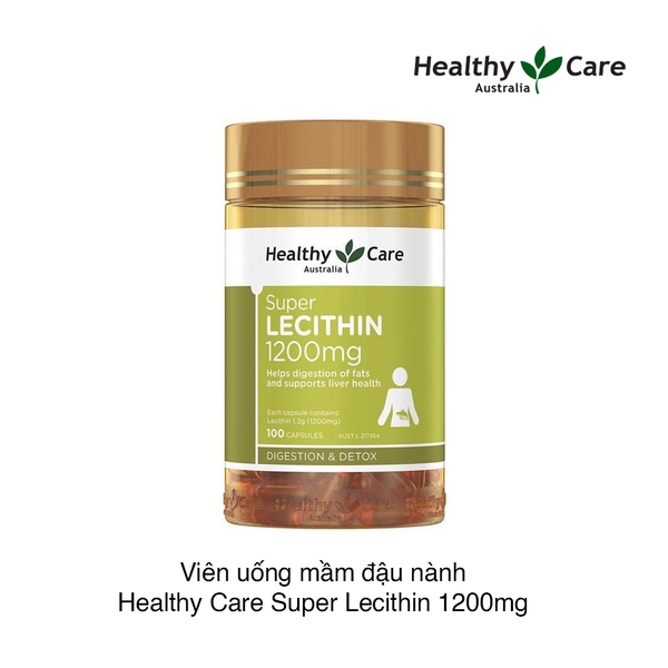 Viên uống mầm đậu nành Healthy Care Super Lecithin 1200mg