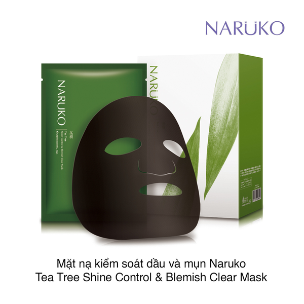 MẶT NẠ ĐEN KIỂM SOÁT DẦU VÀ MỤN NARUKO TEA TREE SHINE CONTROL & BLEMISH CLEAR MASK