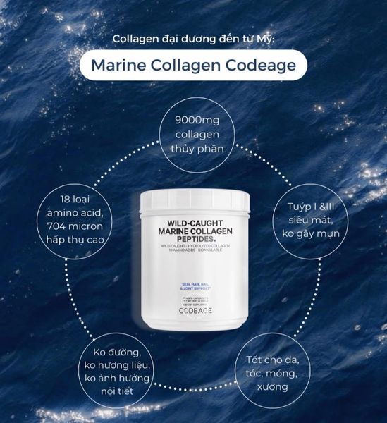 Bột Uống Bổ Sung Collagen Code Age Wild-Caught Marine Collagen Peptides Powder 450g