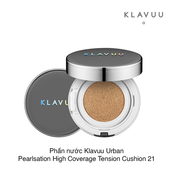 PHẤN NƯỚC KLAVUU URBAN PEARLSATION HIGH COVERAGE TENSION CUSHION SPF50+/PA++++