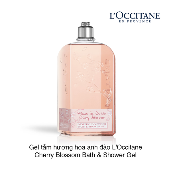 Gel tắm hương hoa anh đào L'Occitane Cherry Blossom Bath & Shower Gel