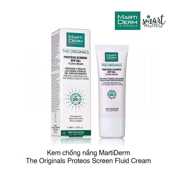 Kem chống nắng Marti Derm The Originals Proteos Screen Fluid Cream SPF50 40ml (Hộp)