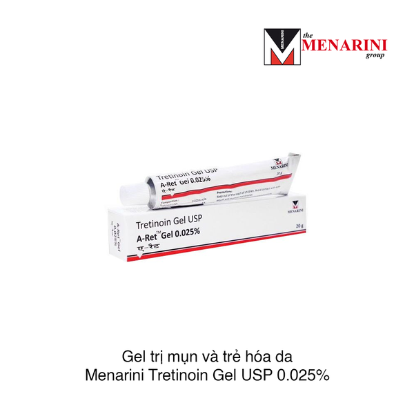 Gel tái tạo trẻ hóa, hỗ trợ điều trị các vấn đề da Menarini Tretinoin Gel USP 0.025% w/w