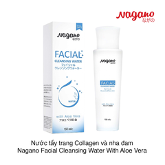 Nước tẩy trang Collagen và nha đam Nagano Facial Cleansing Water With Aloe Vera