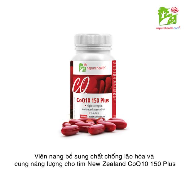 Viên uống bảo vệ tim mạch NZPurehealth CoQ10 150 Plus