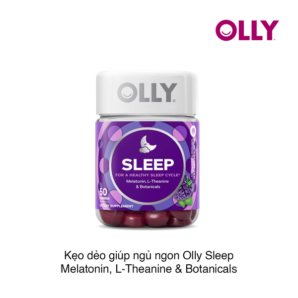 Kẹo dẻo giúp ngủ ngon Olly Sleep Melatonin, L-Theanine & Botanicals