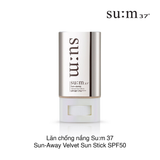 Lăn chống nắng Su:m 37 Sun-Away Velvet Sun Stick SPF50 18g (Hộp)