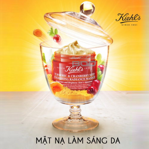 Mặt nạ nghệ làm sáng da Kiehl's Turmeric & Cranberry Seed Energizing Radiance Masque