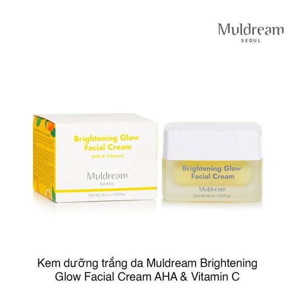 Kem dưỡng trắng da Muldream Brightening Glow Facial Cream AHA & Vitamin C 50ml