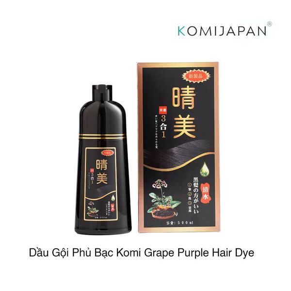 Dầu gội phủ bạc Komi Grape Purple Hair Dye 500ml
