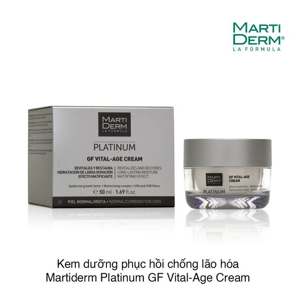 Kem dưỡng phục hồi chống lão hóa Martiderm Platinum GF Vital-Age Cream 50ml