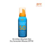 Xịt chống nắng toàn thân Evy Sunscreen Mousse SPF50 100ml