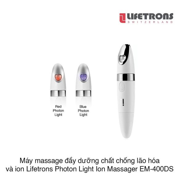 Máy massage đẩy dưỡng chất chống lão hóa công nghệ ánh sáng và ion Lifetrons Photon Light Ion Massager EM-400DS