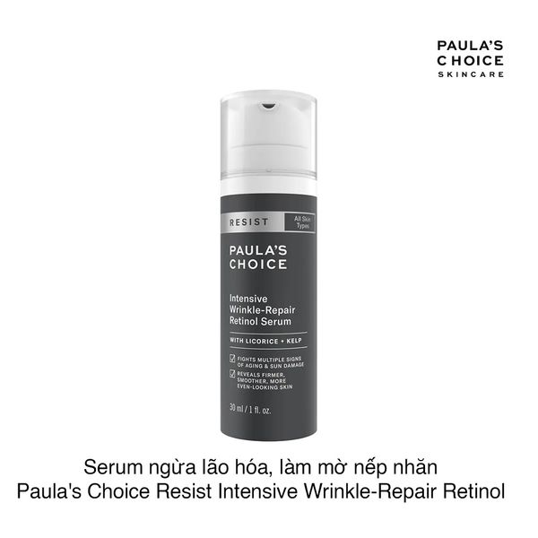 Tinh chất ngừa lão hóa, làm mờ nếp nhăn Paula's Choice Resist Intensive Wrinkle-Repair Retinol Serum 30ml