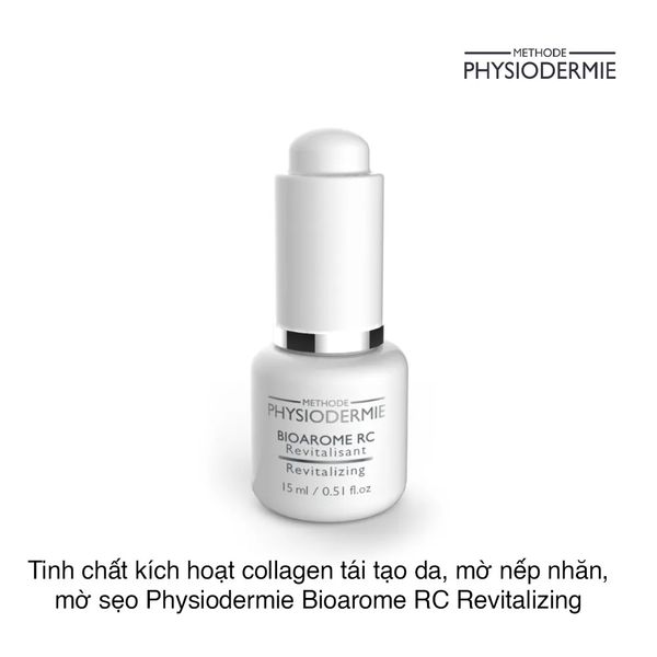 Tinh chất kích hoạt collagen tái tạo da, mờ nếp nhăn, mờ sẹo Physiodermie Bioarome RC Revitalizing 15ml