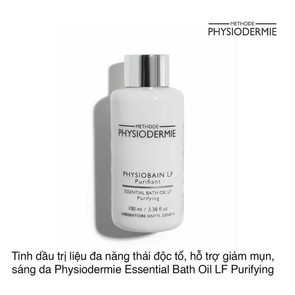 Tinh dầu trị liệu đa năng giúp thải độc tố, hỗ trợ giảm mụn, sáng da Physiodermie Essential Bath Oil LF Purifying 100ml