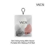 Set 3 bông trang điểm Vacosi Portable Mini Makeup Puff Ball