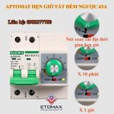 Aptomat hẹn giờ tắt đếm ngược công suất lớn 63A