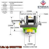 Bàn trượt hai chiều kết hợp ê tô khoan bàn MINIQ BG6368