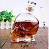 Bình thủy tinh in hình đầu lâu 3D 750ml