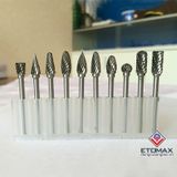 Bộ 10 mũi khắc, mài làm lũa Vonfram cao cấp