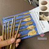 Bộ 6 mũi khoan khoét lỗ trên gỗ, nhựa, thạch cao hình đuôi cá