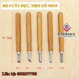 Bộ 5 dao khắc, đục tiện gỗ đa năng cao cấp