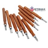 Bộ 10 dao khắc, đục tiện gỗ đa năng cao cấp