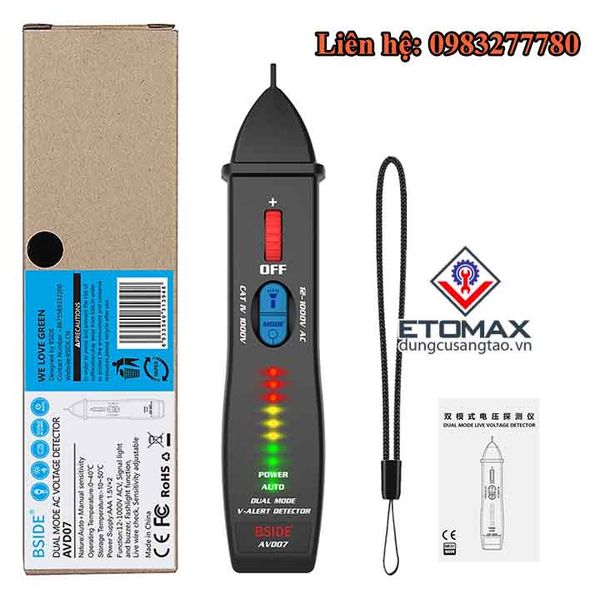 Bút thử điện không tiếp xúc BSIDE AVD07