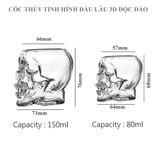 Cốc Thủy Tinh Hình Đầu Lâu 3D V2