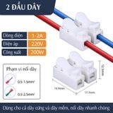 Cút nối dây điện, kẹp nối nhanh dây điện 2 cực