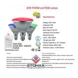 Bóng đèn led đổi màu RGB 20W đui xoáy