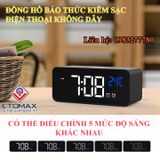 Đồng hồ báo thức điện tử kiêm sạc không dây cao cấp