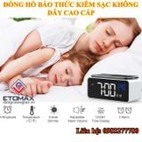 Đồng hồ báo thức điện tử kiêm sạc không dây cao cấp
