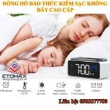 Đồng Hồ Báo Thức Điện Tử Kiêm Sạc Không Dây Cao Cấp