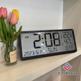Đồng hồ điện tử treo tường LCD 8303 màn hình lớn có đo độ ẩm và nhiệt độ