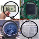 Kính lúp cầm tay có đèn led chiếu sáng 5x - 10x