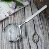 Kính lúp cầm tay 8x gọng kim loại cao cấp đường kính 60mm