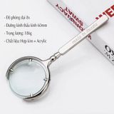 Kính lúp cầm tay 8x gọng kim loại cao cấp đường kính 60mm