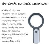 Kính lúp cầm tay 30x có đèn led chiếu sáng K2290-18