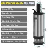 Máy bơm chìm mini 12v, bơm hút dầu, chất lỏng tự động